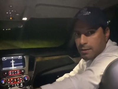 Chofer del gobernador de Yucatán se pasa un alto y choca a una mujer