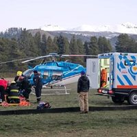 Una esquiadora se accidentó en el Cerro Chapelco y fue rescatada en helicóptero