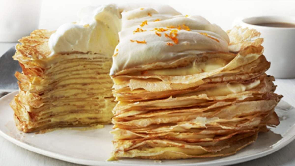 Torta de panqueques. Fuente: (X)