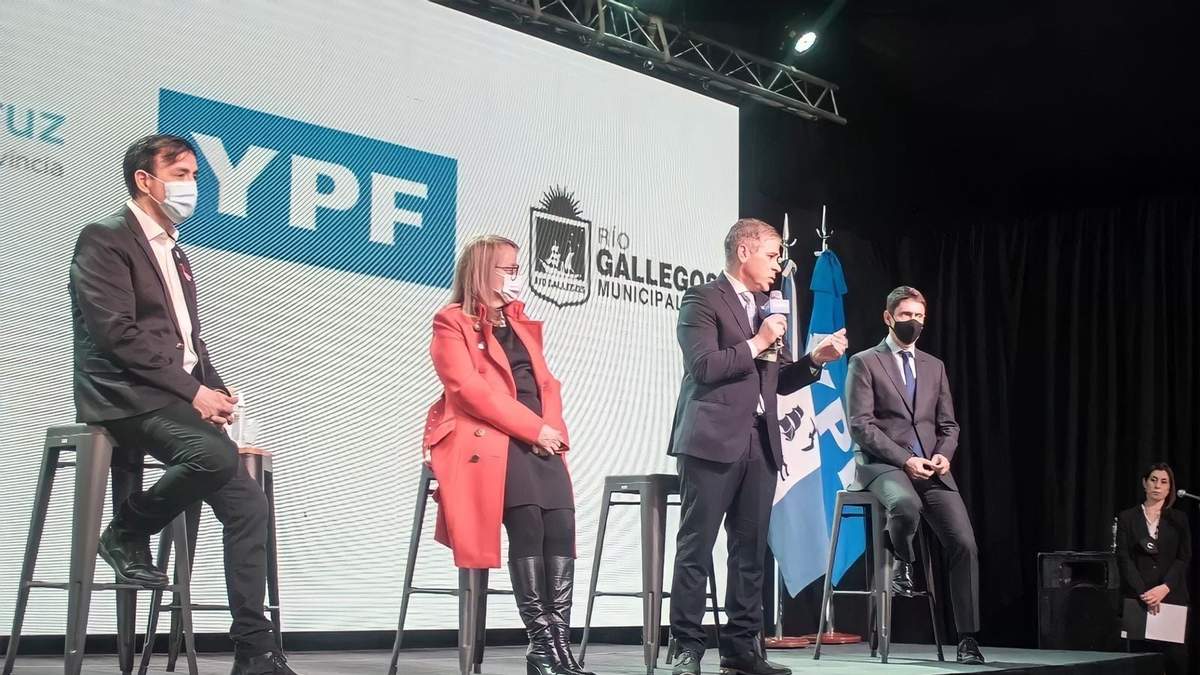 Pablo González, presidente de YPF, en el acto. Fuente: (Twitter)