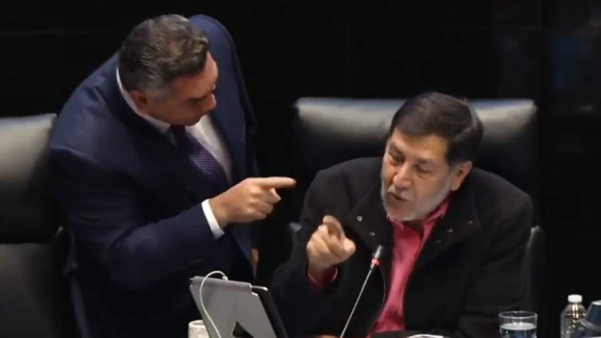 Los senadores Alejandro Moreno y Gerardo Fernández Noroña