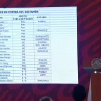 AMLO exhibe en la mañanera a senadores que votaron contra la reforma militar