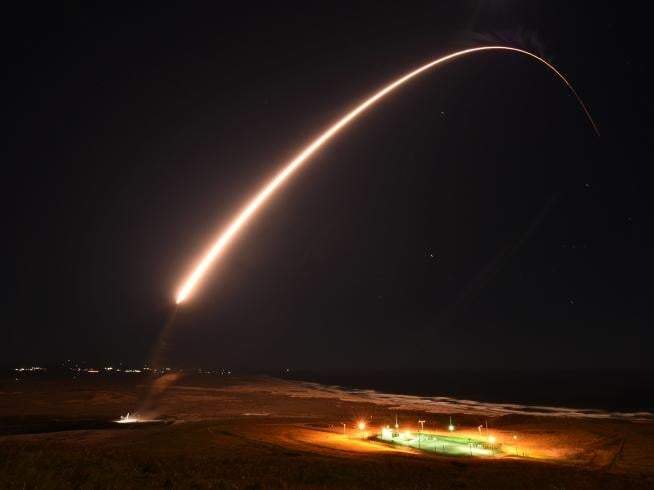 El ensayo del misil balístico intercontinental Minuteman III (ICBM)