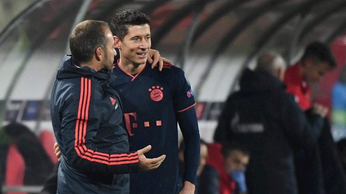 Flick y Lewandowski. Fuente: (Twitter).