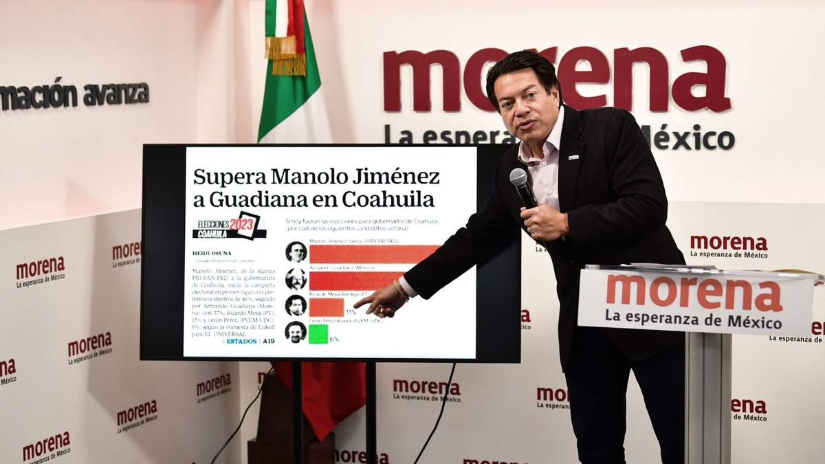 Mario Delgado en conferencia de prensa
