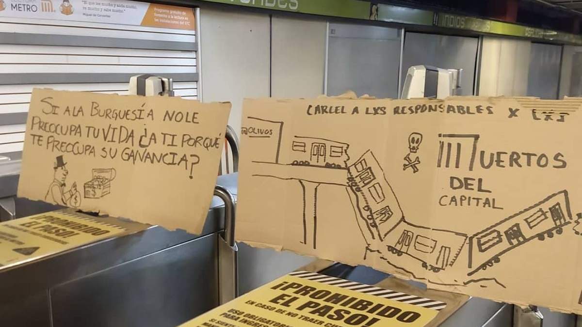 También se registraron protestas en varias estaciones del Metro