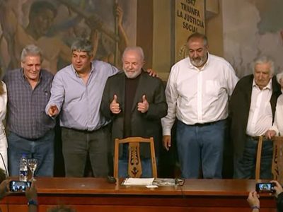 Lula Da Silva y Pepe Mujica se reunieron con dirigentes de la CGT para apoyar al Gobierno