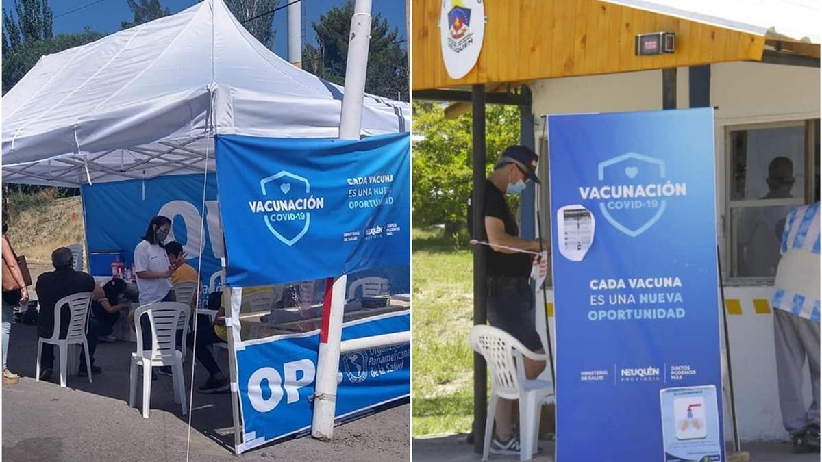 Dos puestos de vacunación en las rutas de la provincia. Fuente: (Minuto Neuquén)