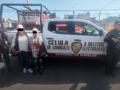 Ecatepec: dos mujeres detenidas por acarreo a favor de Alejandra del Moral