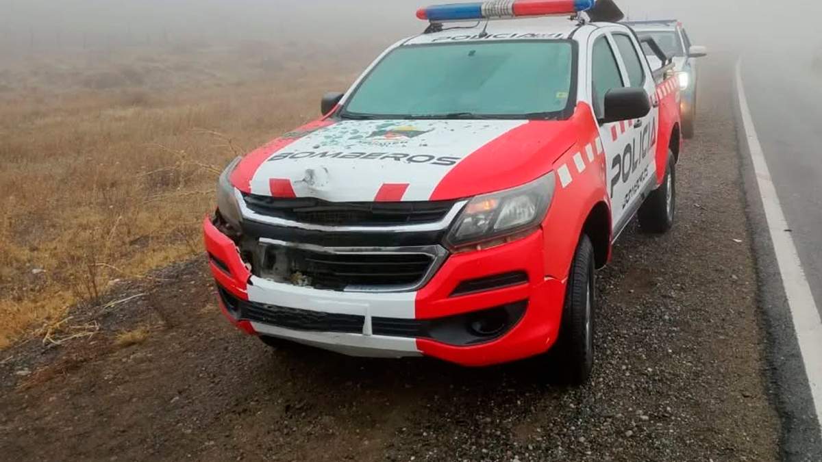 La camioneta de Bomberos. Fuente: (Facebook)