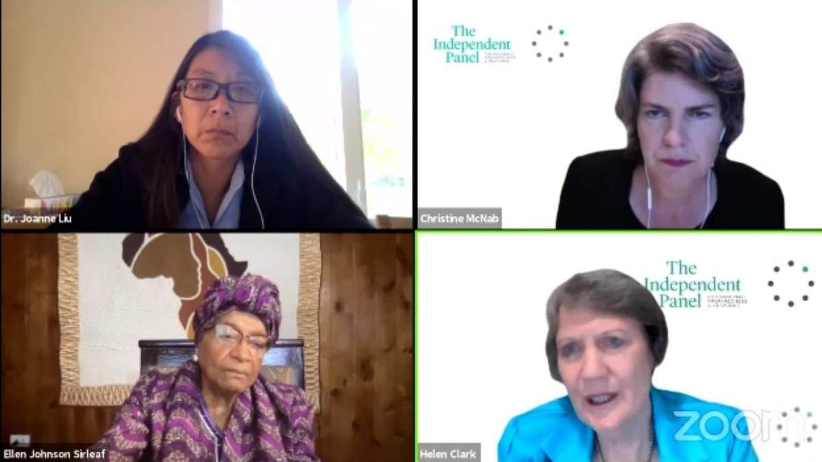 Las integrantes del Panel Independiente de Preparación y Respuesta a la Pandemia