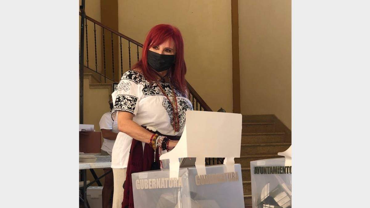 La candidata morenista el día de la elección