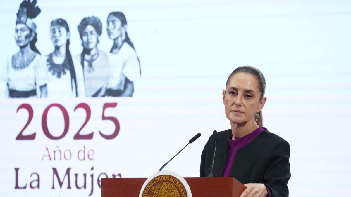 La presidenta Claudia Sheinbaum en la mañanera