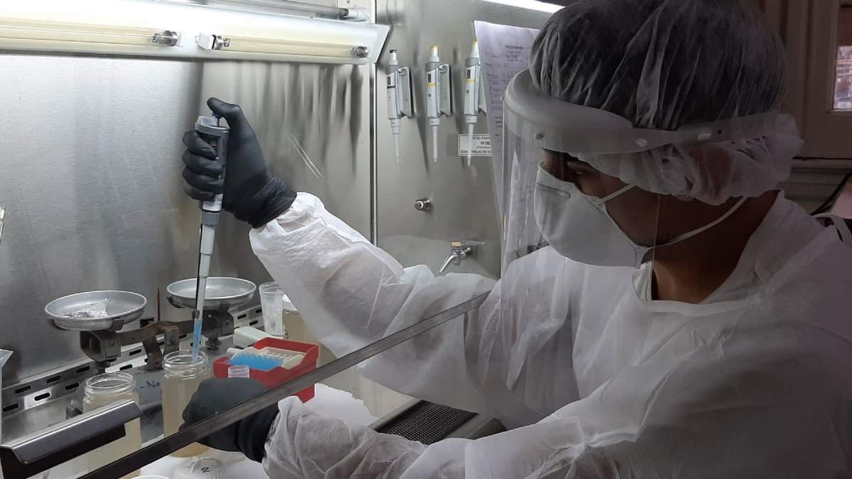 Análisis del virus SARS CoV 2 en las aguas residuales. Fuente: (Twitter)