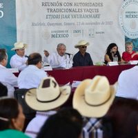 AMLO supervisa avance de las obras que conforman el Plan de Justicia Yaqui