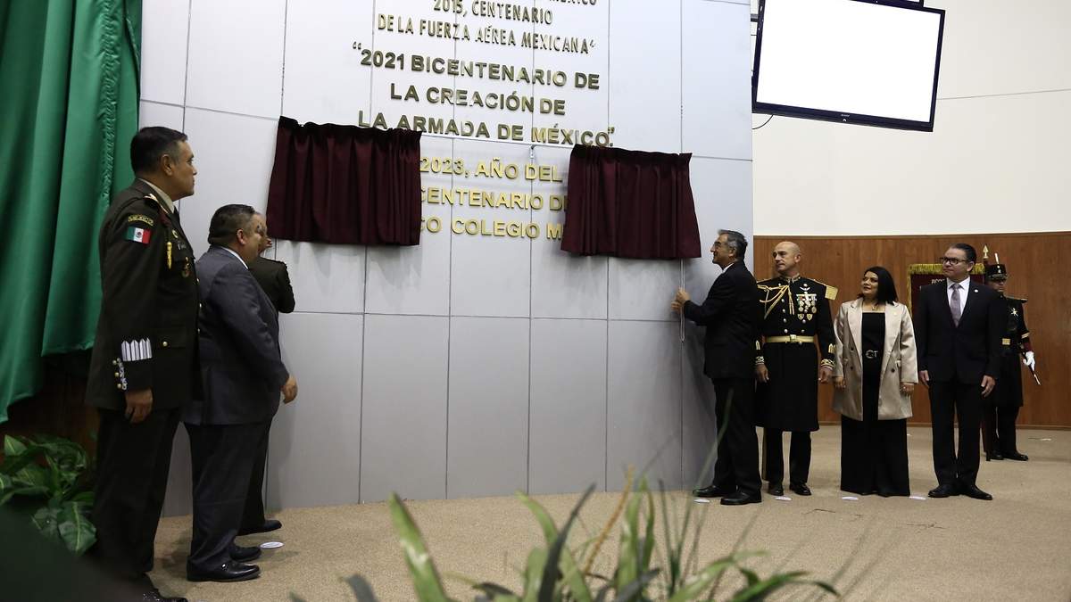 Devela gobernador letras de oro en el Congreso de Tamaulipas por el bicentenario del Colegio Militar