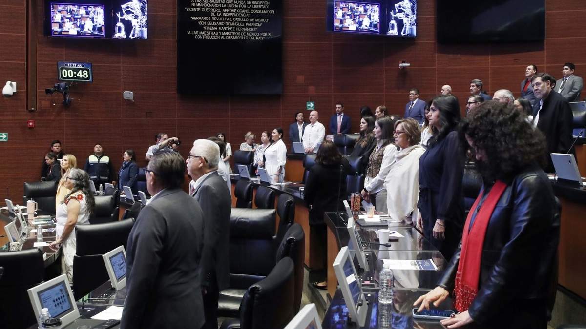La sesión en el Senado de la República