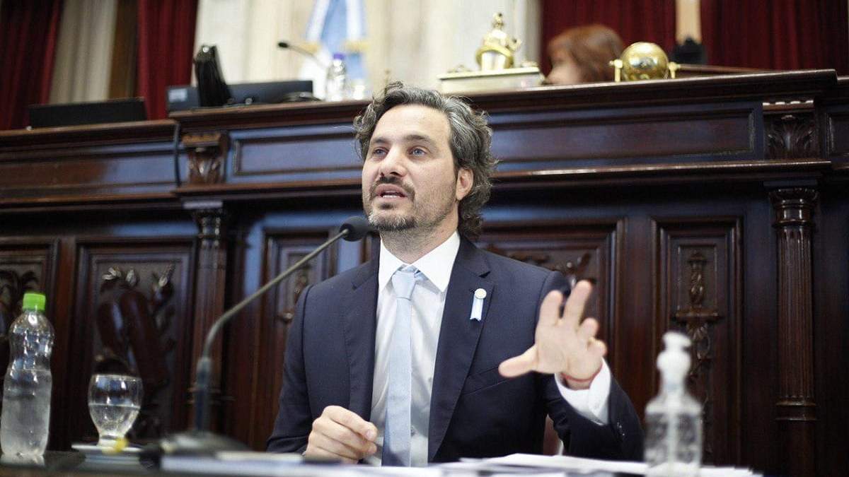 Santiago Cafiero en el Congreso. Fuente: (Twitter)