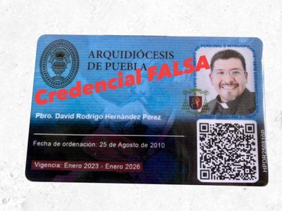 Arquidiócesis de Puebla alerta sobre sacerdote “fake”