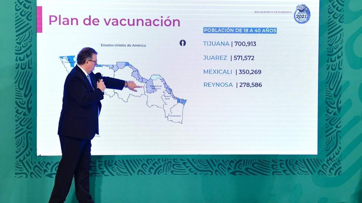 El canciller Marcelo Ebrard, en Palacio Nacional