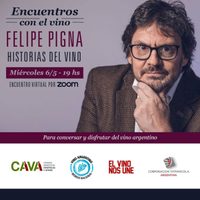 El escritor Felipe Pigna inaugura los encuentros con el vino de manera virtual