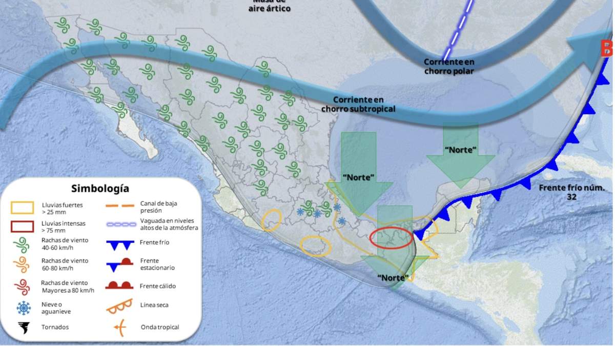 El pronóstico del clima para el sábado