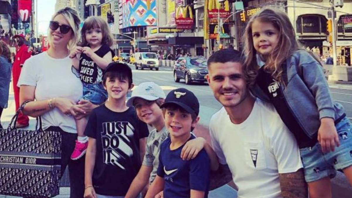 Wanda Nara, Mauro Icardi y sus hijos. Fuente: (Instagram)