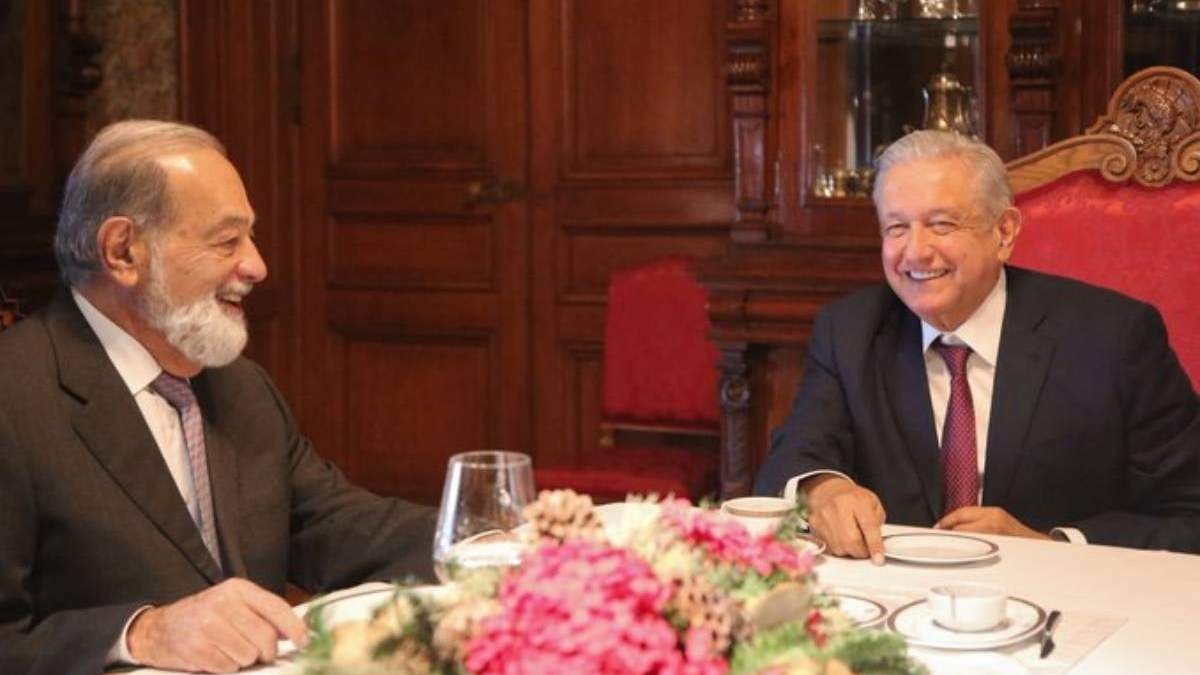 El empresario Carlos Slimp y el presidente López Obrador