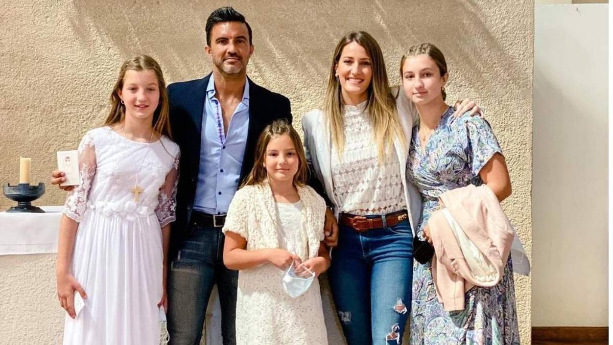 Mica Viciconte, Fabián Cubero y sus hijas. Fuente: (Instagram)
