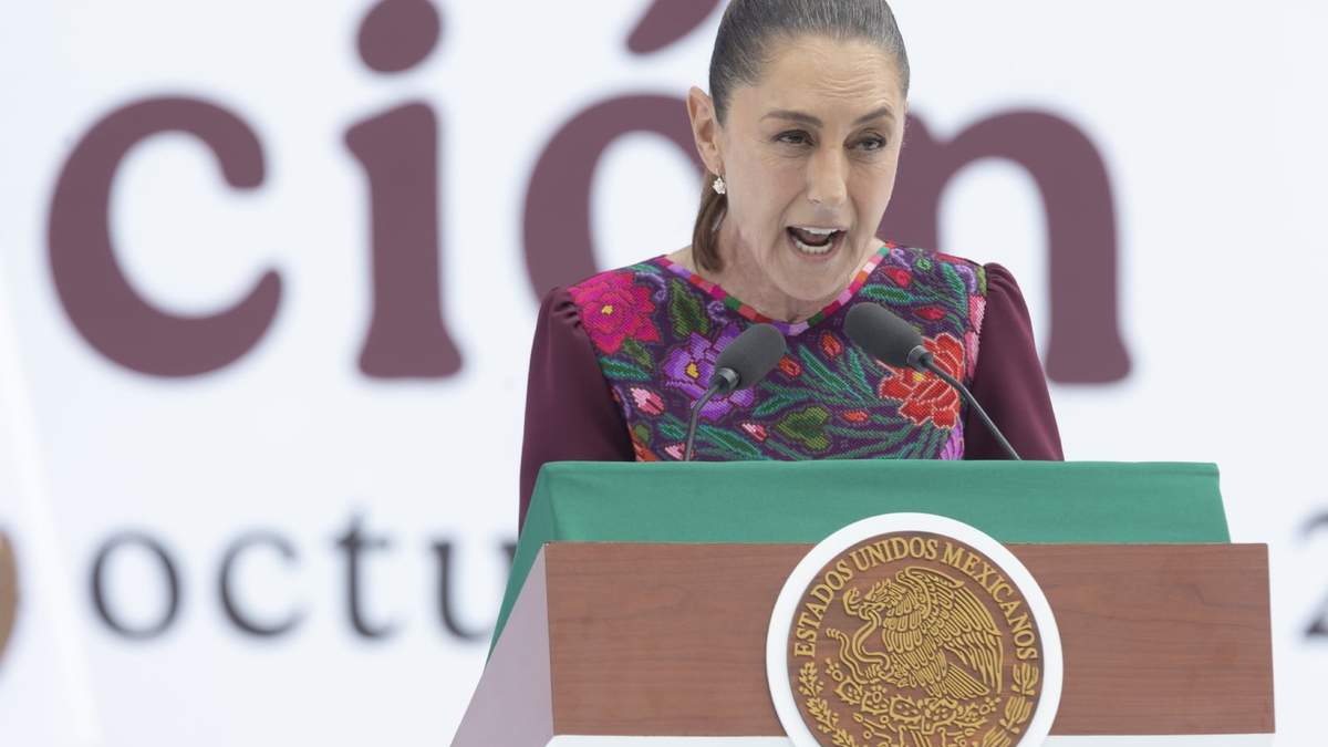 Sheinbaum en el Zócalo capitalino el domingo último