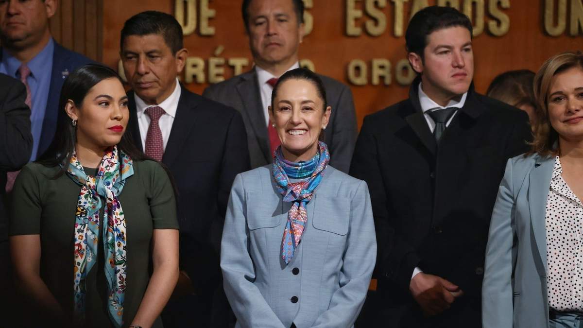 Claudia Sheinbaum, jefa de gobierno de la Ciudad de México, en la ceremonia por el 106 aniversario de la Constitución de México, 5 de febrero de 2023