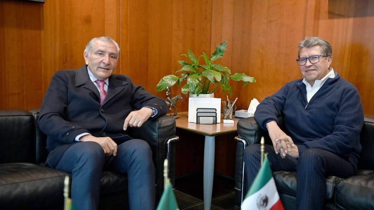 Adán Augusto López y el líder de los senadores de Morena