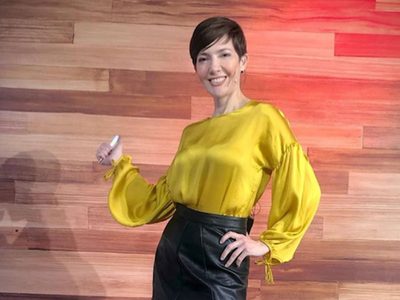 "Rock and roll": Cristina Pérez apareció con este tremendo outfit al aire de Telefe y causó furor