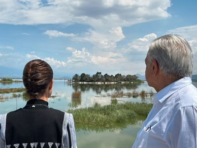 “Ahí vienen las reformas”, anticipa AMLO al inaugurar el Parque Ecológico Lago de Texcoco
