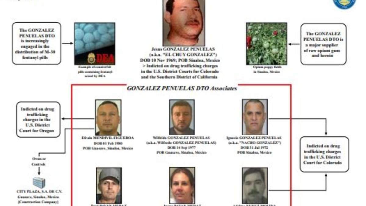La organización criminal de Sinaloa que encabeza; Jesús González Peñuelas
