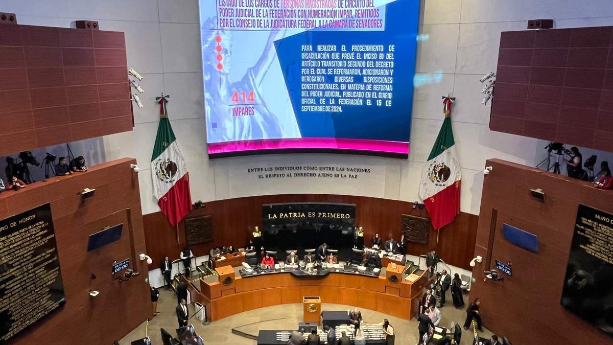 Sesión plenaria del Senado de la República