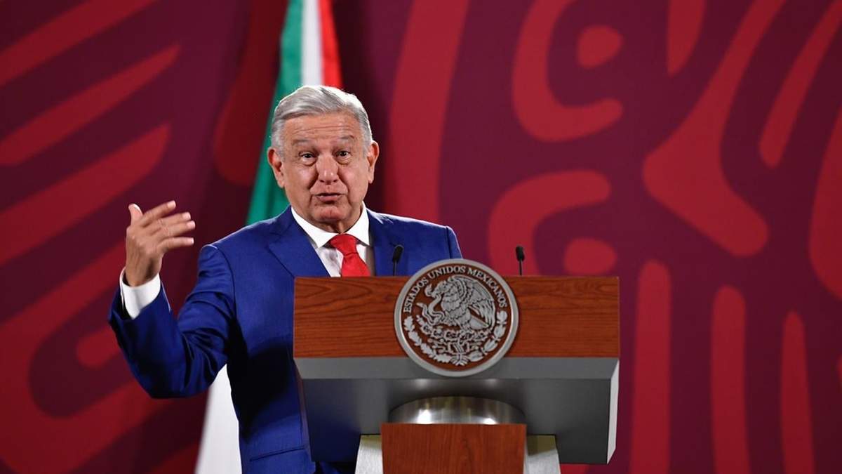 El presidente durante la conferencia matutina de este martes