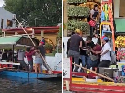 Se desata pelea campal en las trajineras de Xochimilco (Videos)