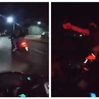 Motociclista graba cómo lo persiguen y le disparan dos ladrones en Edomex (Video)