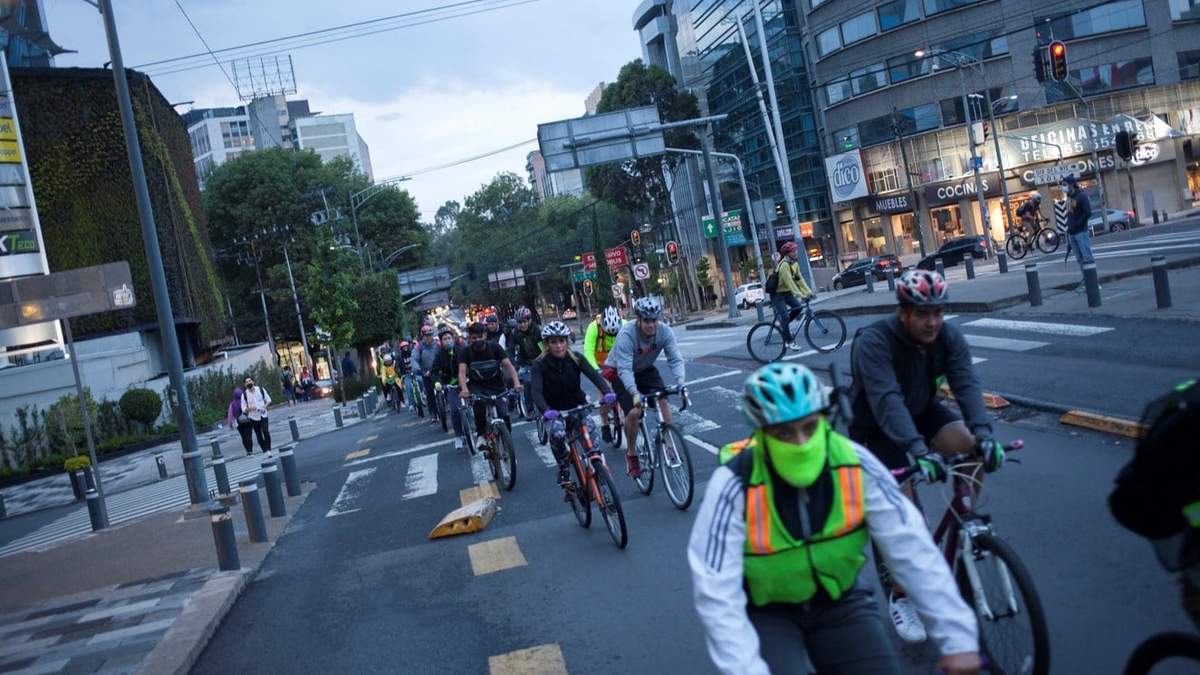 Ciclistas en la Ciudad de México