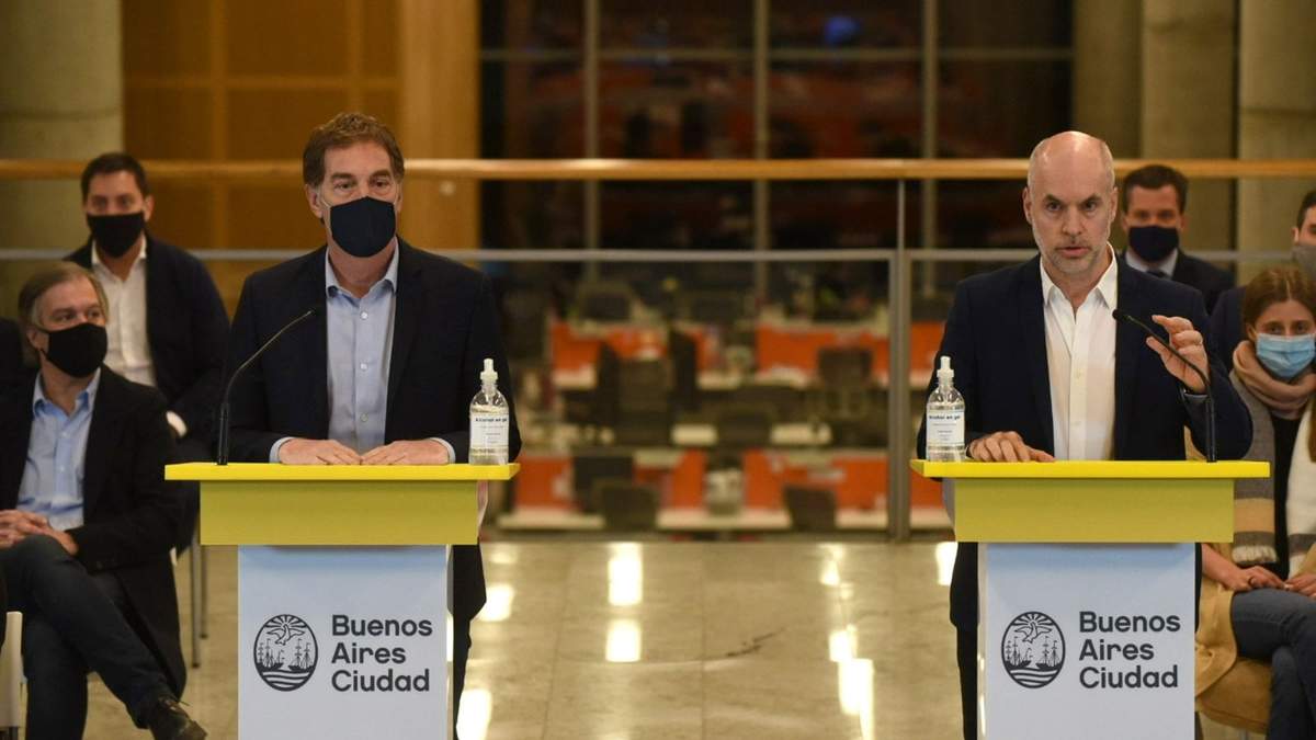 Diego Santilli junto a Horacio Rodríguez Larreta. Fuente: (Twitter)