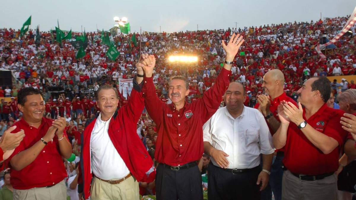 Madrazo Pinta cuando era candidato del PRI