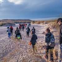 Original trekking nocturno en las bardas del Alto Valle