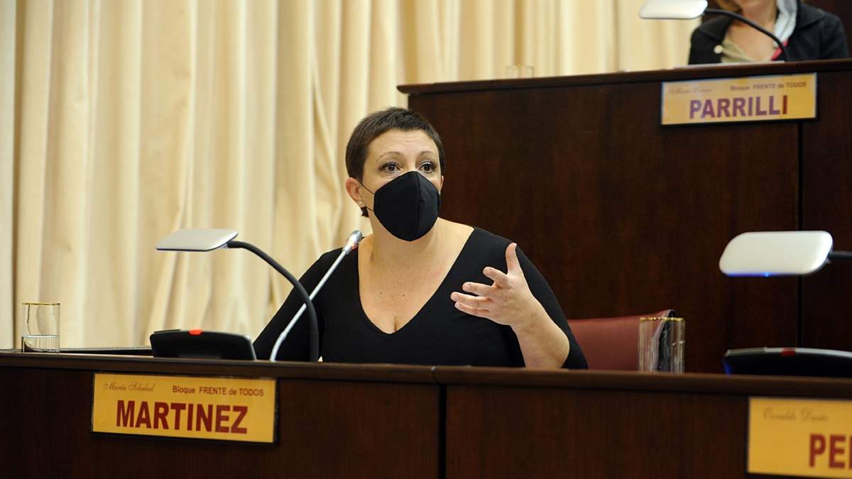 Diputada provincial Soledad Martínez en Legislatura de Neuquén.