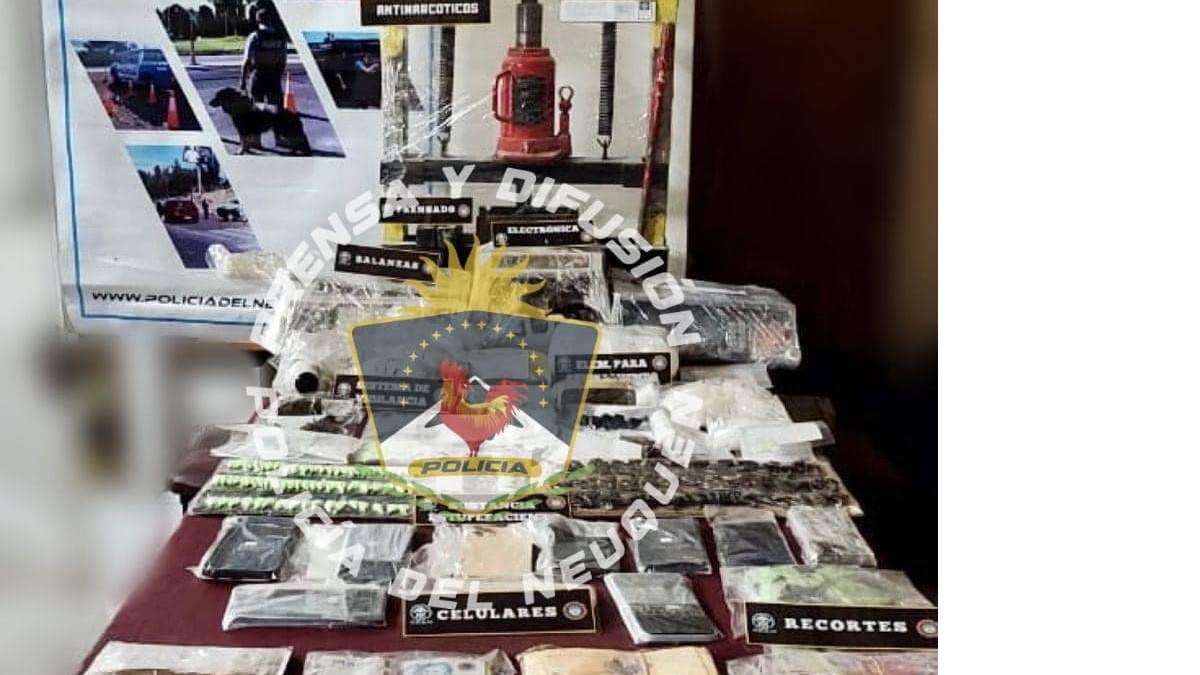 La red era abastecida desde la localidad de Allen. Fuente: (Policía de Neuquén)