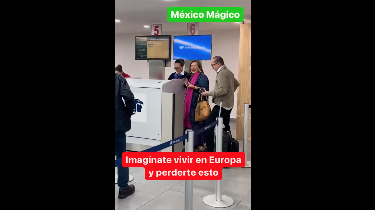 Xóchitl Gálvez en el video que se viralizó en redes