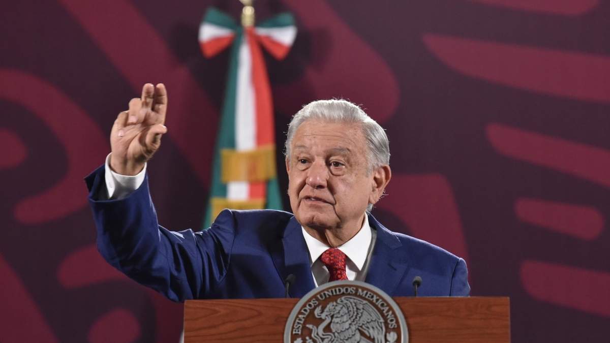 El presidente López Obrador en su conferencia matutina