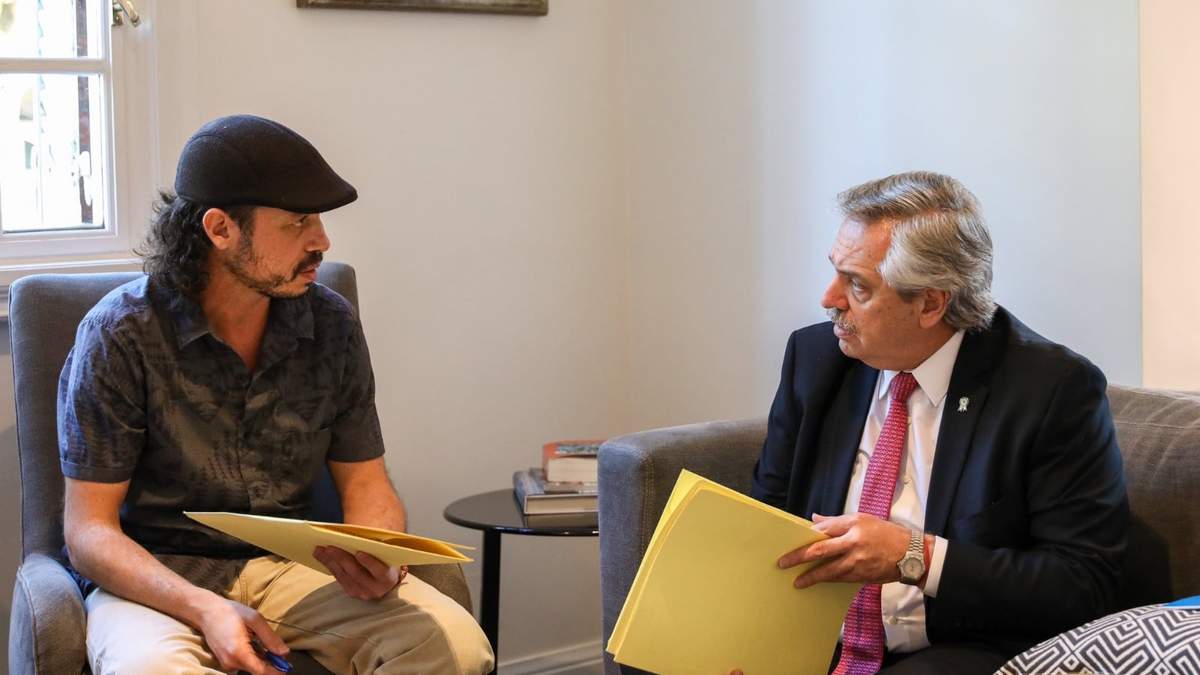 Nacho Levy y Alberto Fernández. Fuente: (Twitter)