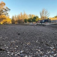 Escenario extraño y desolador: quedó vacío un brazo del río Limay