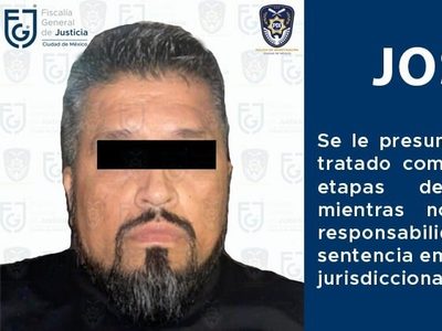 Fiscalía detiene a José Gabriel "N", presunto líder de la Unión Tepito